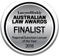 LawyersWeekly Australian Law Awards Finalist Regional Suburban Lawyer of the Year