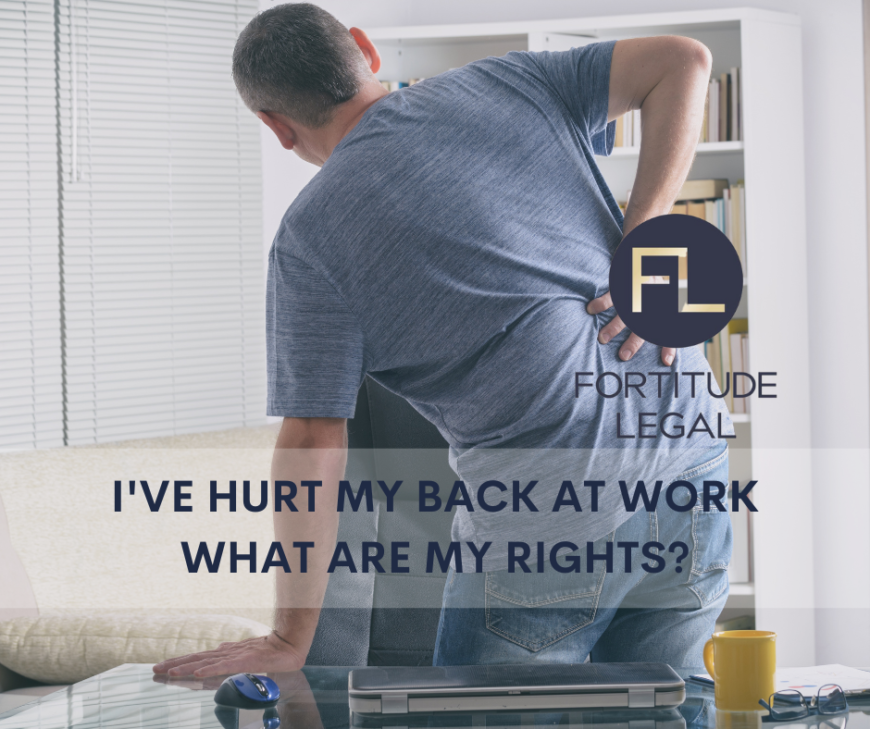 I've Hurt my Back at Work - What are my Compensation Entitlements?