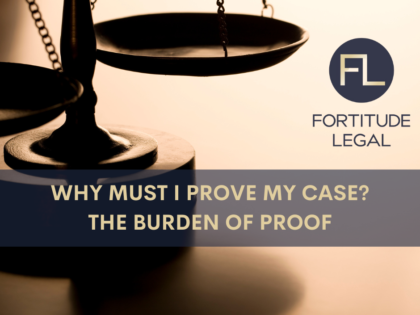 WHY MUST I PROVE MY CASE?      THE BURDEN OF PROOF